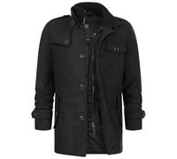 Indicode Uomini Brandon Coat | Cappotto corto con collo alla coreana Charcoal Mix M