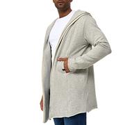 Indicode Uomini Brekstad Sweat Jacket | Felpa Oversize con Cappuccio in Cotone Lt Grey Mix M
