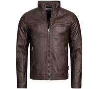 Indicode Uomini Brook Jacket | Giacca di pelle sintetica Dk Brown L