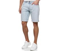 Indicode Uomini Caden Jeans Shorts | Pantaloncini Jeans Used Look con 5 Tasche Foam Blue L