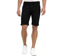 Indicode Uomini Caden Jeans Shorts | Pantaloncini Jeans Used Look con 5 Tasche Ultra Black L