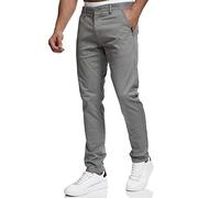 Indicode Uomini Cherry Chino Pants | Pantaloni Chino in Tessuto Elasticizzato Lt Grey 34/34
