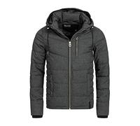 Indicode Uomini Circus Quilted Jacket | Giubbotto trapuntato dall'aspetto piumino Black L