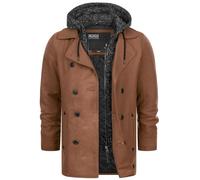 Indicode Uomini Cliff Coat | Cappotto corto con collo alla coreana Camel S