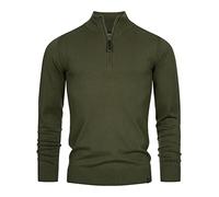 Indicode Uomini Gore Pullover | Maglione con Collo Alto in 80% Cotone Army XXL