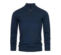 Indicode Uomini Gore Pullover | Maglione con Collo Alto in 80% Cotone Navy S