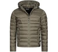 Indicode Uomini Hampshire Quilted Jacket | Giubbotto trapuntato dall'aspetto piumino Army XL