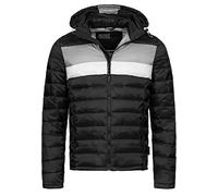 Indicode Uomini Hampshire Quilted Jacket | Giubbotto trapuntato dall'aspetto piumino Black Mix L