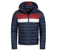 Indicode Uomini Hampshire Quilted Jacket | Giubbotto trapuntato dall'aspetto piumino Navy Mix XL