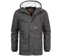 Indicode Uomini INCrossing Winter Jacket | Giubbotto invernale con cappuccio foderato Dk Grey L