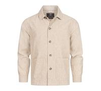 Indicode Uomini INElton Jacket | Giubbotto Leggero con Due Tasche in Misto Cotone e Lino Otter S