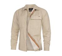 Indicode Uomini INEuron Shirt | Camicia a maniche lunghe con due tasche sul petto e zip