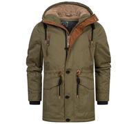 Indicode Uomini INGillespie Jacket | Giacca invernale con cappuccio foderato Army L