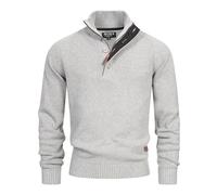 Indicode Uomini INIsalu Pullover | Maglione con Collo Alto in 80% Cotone