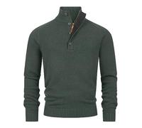 Indicode Uomini INIsalu Pullover | Maglione con Collo Alto in 80% Cotone Army M