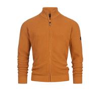 Indicode Uomini INLayton Cardigan | Maglia Aperta con Collo Alto Caramel M