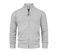 Indicode Uomini INLut Cardigan | Maglia Aperta con Collo a Lupetto