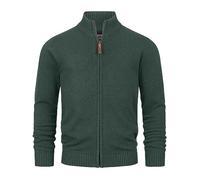 Indicode Uomini INLut Cardigan | Maglia Aperta con Collo a Lupetto Army XXL