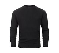 Indicode Uomini INMassum Knit Sweater | Maglione Leggero a Girocollo Black M