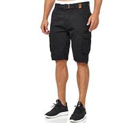 Indicode Uomini Monroe Cargo Shorts | Bermuda Pantaloncini Cargo Inclusa Cintura in Cotone Black M