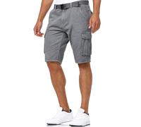 Indicode Uomini INMonroe Cargo Shorts | Bermuda Pantaloncini Cargo Inclusa Cintura in Cotone Iron L