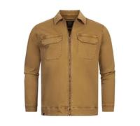Indicode Uomini INRusso Shirt | Camicia con due tasche sul petto e zip Otter L