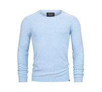 Indicode Uomini Loakim Knit Sweater | Maglione Classico a Maglia Melange con Scollo Rotondo Blue Wave XL