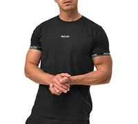 Indicode Uomini Lutzy Shirt | Maglietta con Scollo Rotondo Black L