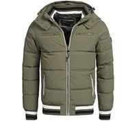 Indicode Uomini Marlon Quilted Jacket | Giacca trapuntata dall'aspetto di una piumino Army L