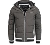 Indicode Uomini Marlon Quilted Jacket | Giacca trapuntata dall'aspetto di una piumino Raven L