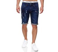 Indicode Uomini Roberts Jeans Shorts | Pantaloncini Jeans Used Look con 5 Tasche Blue 3XL
