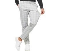 Indicode Uomini Rodekro Pants | Pantaloni in Tessuto Stretch Grey Check 34/34