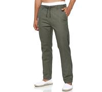 Indicode Uomini Veneto Pants | Pantaloni in Lino e Cotone Army XL