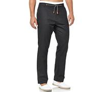 Indicode Uomini Veneto Pants | Pantaloni in Lino e Cotone Black 3XL