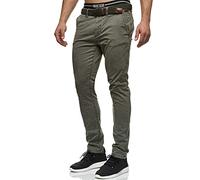 Indicode Uomini Waller Chino Pants | Pantaloni Chino in Tessuto Elasticizzato Army 31/34