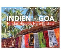 Indien - Goa Hindus Hippies Hare-Krishna (Tischkalender 2026 DIN A5 quer), CALVENDO Monatskalender: Eine farbenfrohe Reise nach Goa, wo traditioneller Hinduismus, freigeistiger Hippie-Lebensstil und die spirituelle Hingabe der Hare-Krishna-Bewegung zu einem faszinierenden Kaleidoskop verschmilzt.