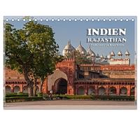 Indien, Rajasthan (Tischkalender 2026 DIN A5 quer), CALVENDO Monatskalender: Aufnahmen aus Nordindien mit dem wunderschönen Taj Mahal und der romantischen Pink City.