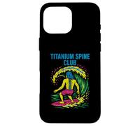 Indietro Chirurgia Titanium Spine Club Cool Mens Get Well Custodia per iPhone 16 Pro Max