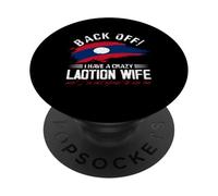 Indietro fuori dal design della moglie laotiana PopSockets PopGrip Adesivo
