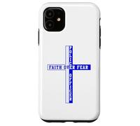 Indietro La fede blu sulla paura Patriottica cristiana americana Custodia per iPhone 11