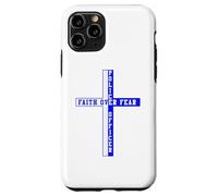 Indietro La fede blu sulla paura Patriottica cristiana americana Custodia per iPhone 11 Pro