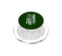 Indietro la linea verde sottile verde, bandiera americana, pattuglia di frontiera PopSockets PopGrip per MagSafe