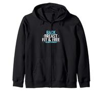 Indietro Seno Fly Free Swim Life Felpa con Cappuccio