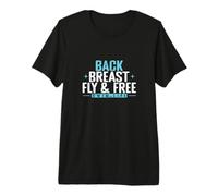 Indietro Seno Fly Free Swim Life Maglietta Premium