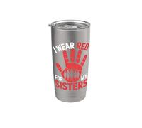Indigene Donne MMIW Indosso Rosso Per Le Mie Sorelle Bicchiere termico in acciaio inox doppia parete