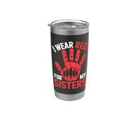 Indigene Donne MMIW Indosso Rosso Per Le Mie Sorelle Bicchiere termico in acciaio inox doppia parete