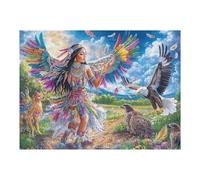 Indigenous with Eagles And Fox Puzzle 500 Pezzi Collezione Arte Impressionista Happy Time Opere D'arte Famose Rompicapo Rilassante Idea Regalo Per Amanti Dell'arte 500 PCS