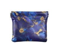 Indigo Morning Glory Astratto Fiori Moda Donna Piccolo Cuoio Coin Purse Fancy Change Holder Card Organizer per gli Uomini Donne Viaggio bolsas para monedas de