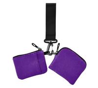 Indigo - Portamonete da donna, in tinta unita, con portachiavi, 2 pezzi, indaco Tinta unita Pure Plain viola, 1 size, Casual