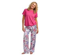 Indigo Sky Pigiama Lungo Donna Set Pantaloni Raso Floreale Top Cotone 8-22UK